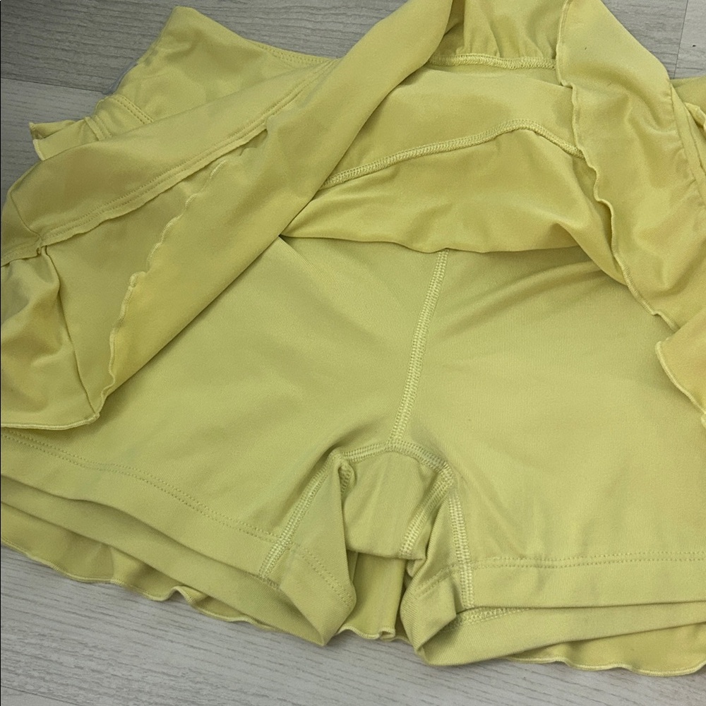 Nike Yellow Ruffled Mini Skirt - Picture 2 of 4